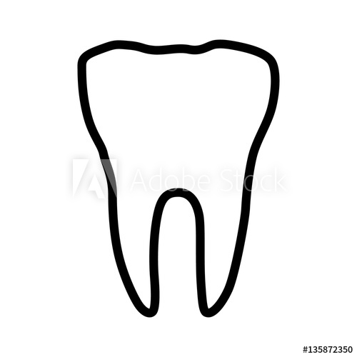 500x500 Tooth Molar Or Dentistry Line Art Vector Icon For Dental App