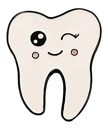 373x450 Happy Tooth Molar Enamel Pin Everything Else
