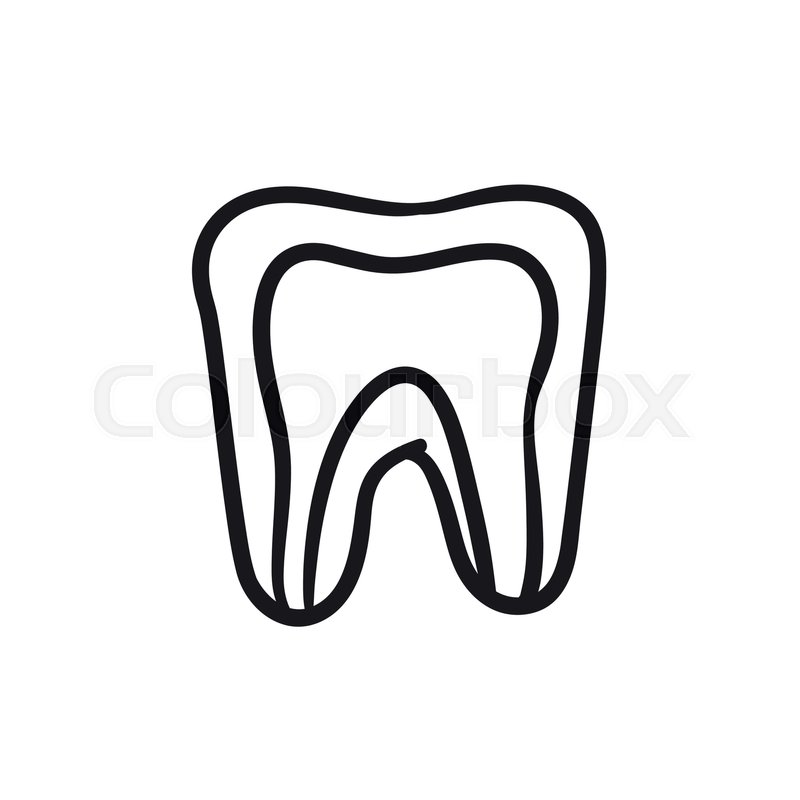 800x800 Molar Tooth Vector Sketch Icon Stock Vector Colourbox