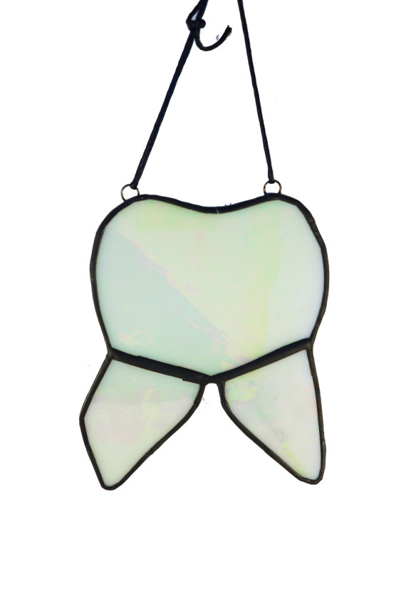 570x855 tooth suncatcher, stained glass molar products stained glass