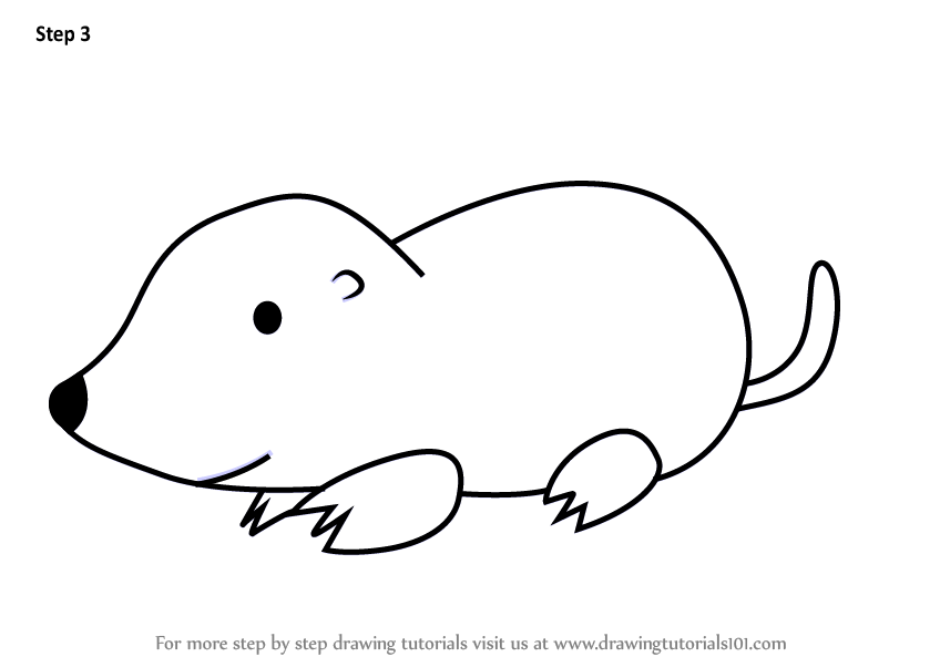 848x602 Learn How To Draw A Mole For Kids