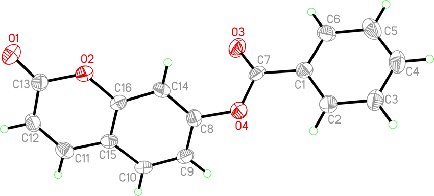 850x384 An Ortep Drawing Of The Title Molecule With The Atom Numbering
