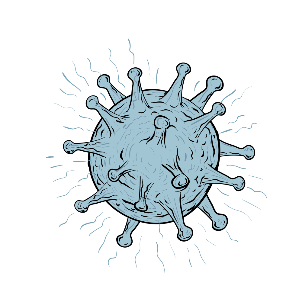 1000x1000 Virus Drawing On Behance
