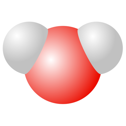 500x500 Water Molecule Vector Drawing