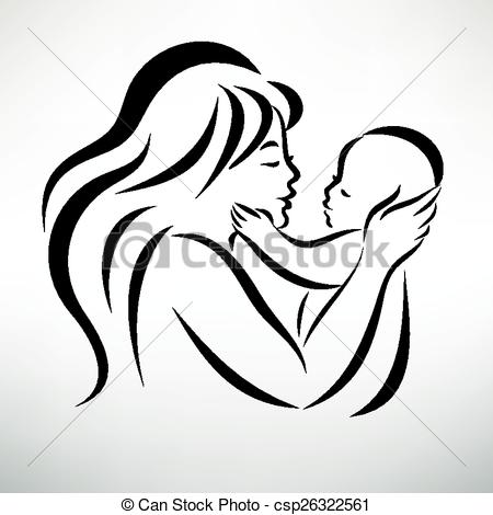 450x470 Mom Hugging Child Clipart