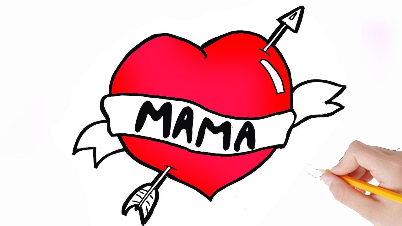 1280x720 How To Draw A Heart With Mom Cute Easy