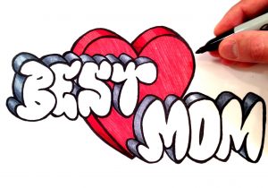 300x210 How To Draw I Love You Mom