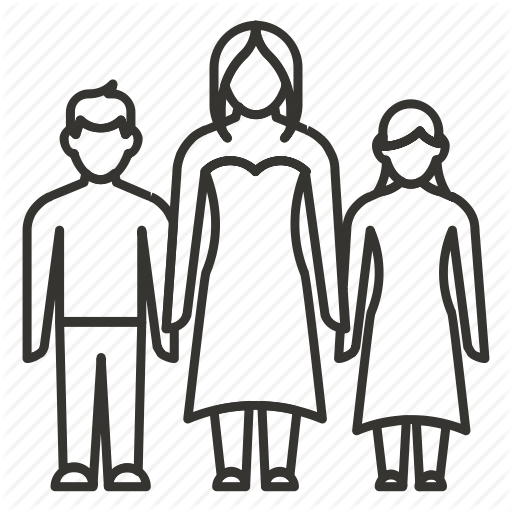 512x512 Daughter, Family, Mom, Mother, Person, Son, Woman Icon