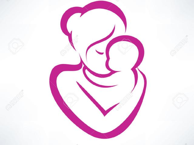 640x480 Mom Holding Baby Clipart