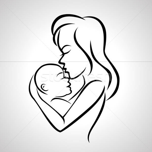 600x600 Mother Holding A Baby With Her Arm, Happy Mother's Day Celebration