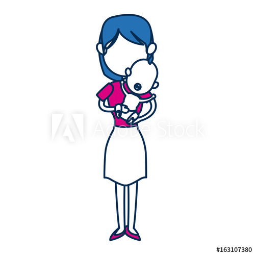 500x500 Cute Mom Holding Baby Lovely Image