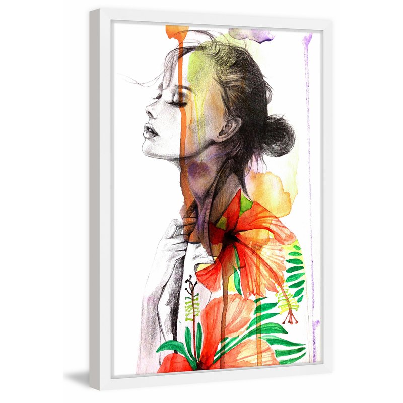 800x800 in the moment' framed drawing print on paper joss main