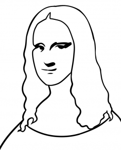 245x302 drawing printout how to draw mona lisa easy
