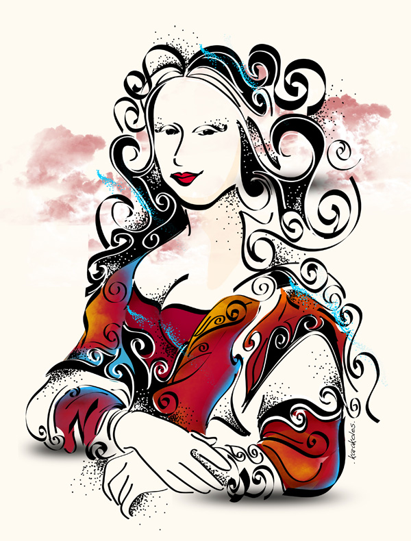 600x790 Monalisa Encaraclada Karakoles