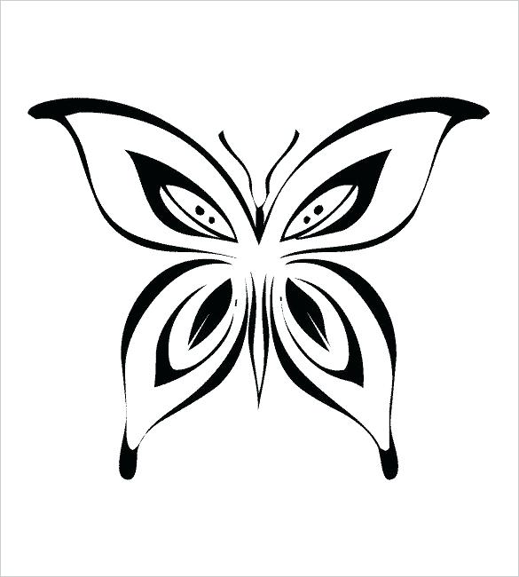 585x650 Monarch Butterfly Outline Wing Pattern Black And White Template