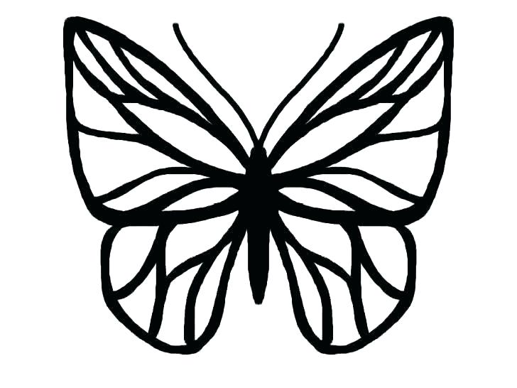 728x546 Monarch Butterfly Silhouette At Free For Personal Template Simple