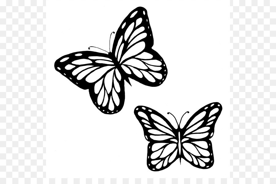 900x600 Butterflies Butterfly Clip Art Black And White Within