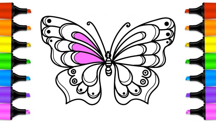 728x410 Cute Butterfly Drawing Easy And Flower Monarch Step