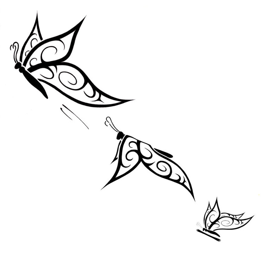 894x894 Monarch Butterfly Tattoo Outline