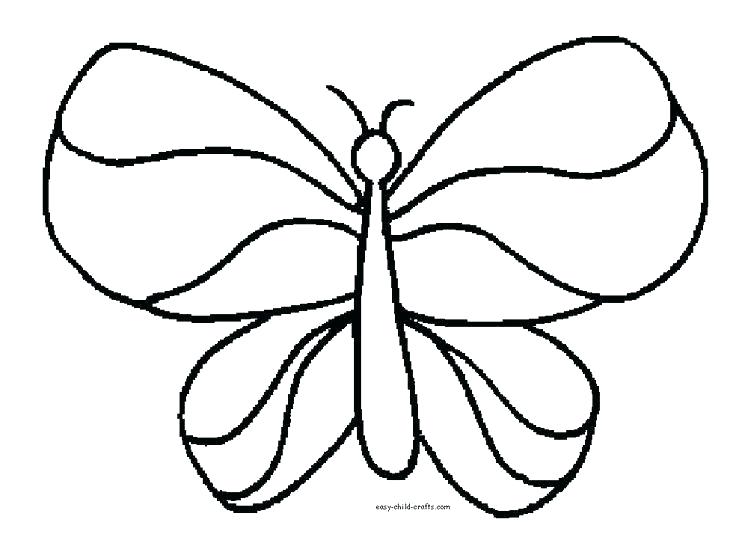 736x546 Butterfly Easy Drawing Free Kids Coloring Pages Butterflies Easy