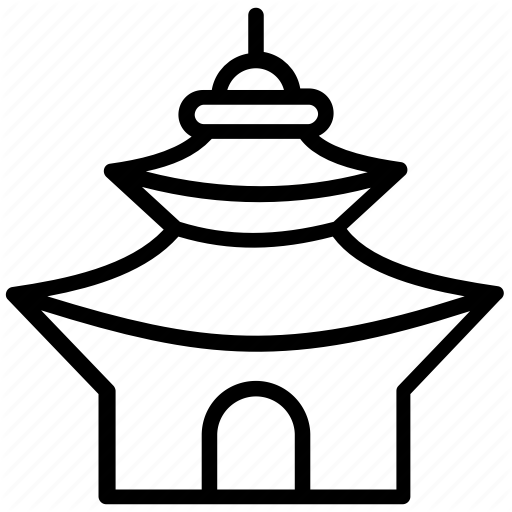 512x512 korea landmark, korean building, monastery, pagoda, temple icon