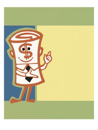 338x450 Money Roll Art Print