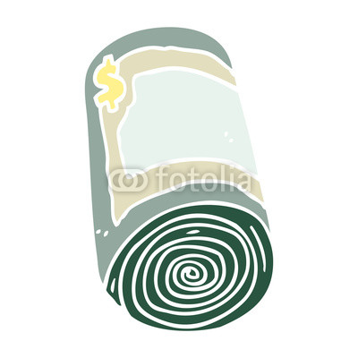 400x400 Flat Color Style Cartoon Roll Of Money Buy Photos Ap Images