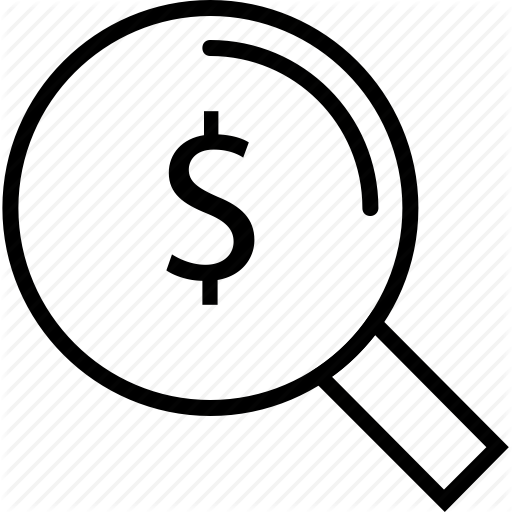 512x512 Dollar, Finance, Money, Search, Sign Icon