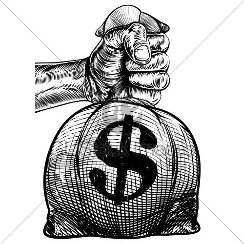 500x500 hand holding a dollar sign burlap sack money bag gl stock images