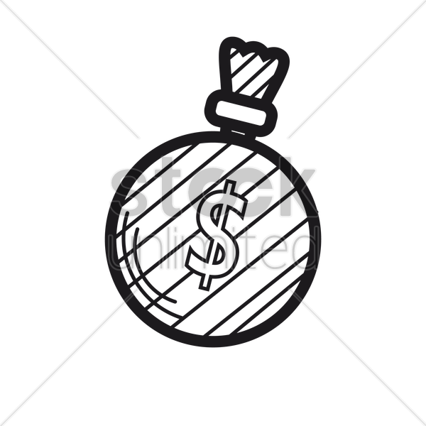 600x600 Money Bag With Dollar Sign Vector Image