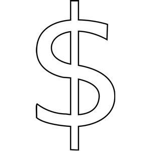 300x300 dollar sign clipart, cliparts of dollar sign free download