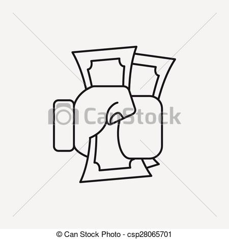 450x470 Financial Money Symbol Line Icon Vector Clipart