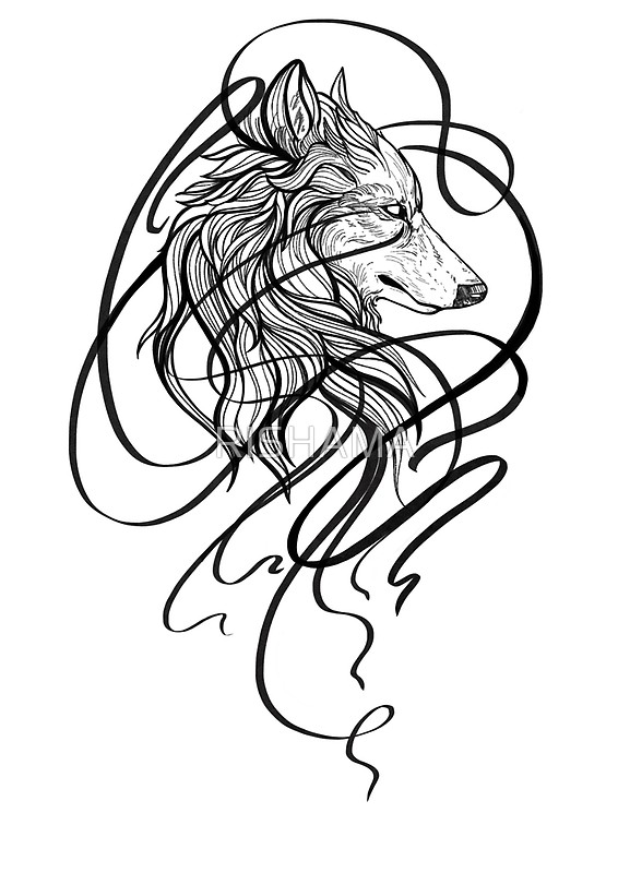 566x800 Wolf Tattoo Sketch Graphic Fox Animals Draw