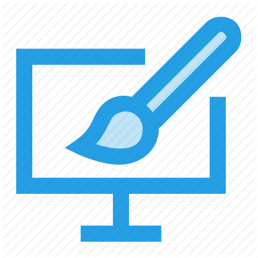 512x512 Brush, Drawing, Graphic, Interface, Lcd, Monitor, Paint Icon