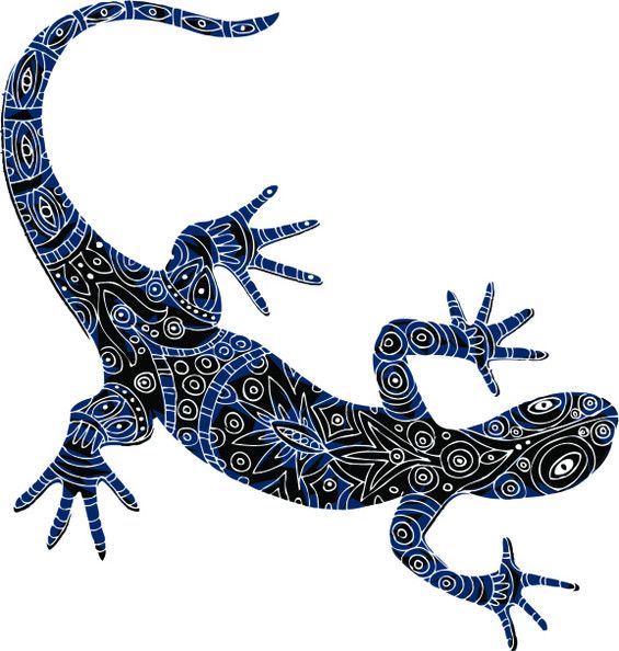 565x594 Lizard Tattoo Design Idea Paper Mache Cat Lizard Tattoo
