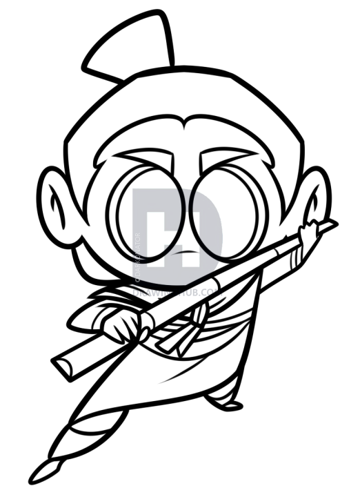 522x720 How To Draw A Monk, Step