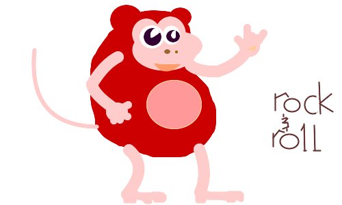 500x300 Rock And Roll Monk An Animals Speedpaint Drawing