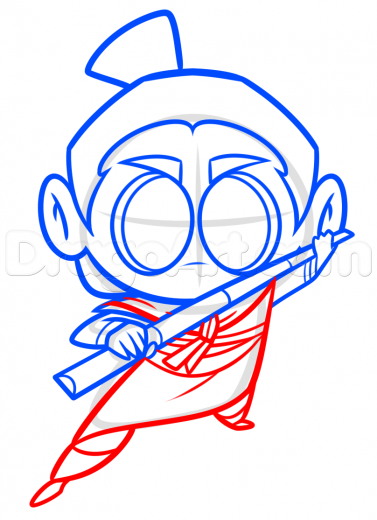 377x520 Step How To Draw A Monk