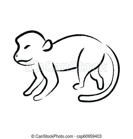 450x470 How To Draw A Monky Monkey Cartoon Draw Monkey Step