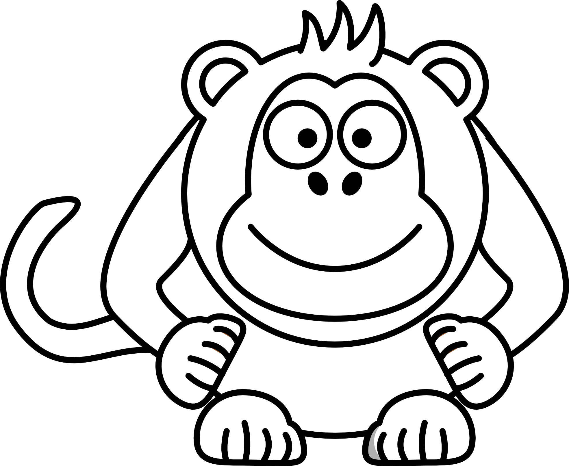 1969x1613 Monkey Cartoon Drawings