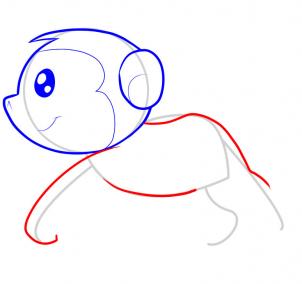 302x284 How To Draw How To Draw A Monkey For Kids