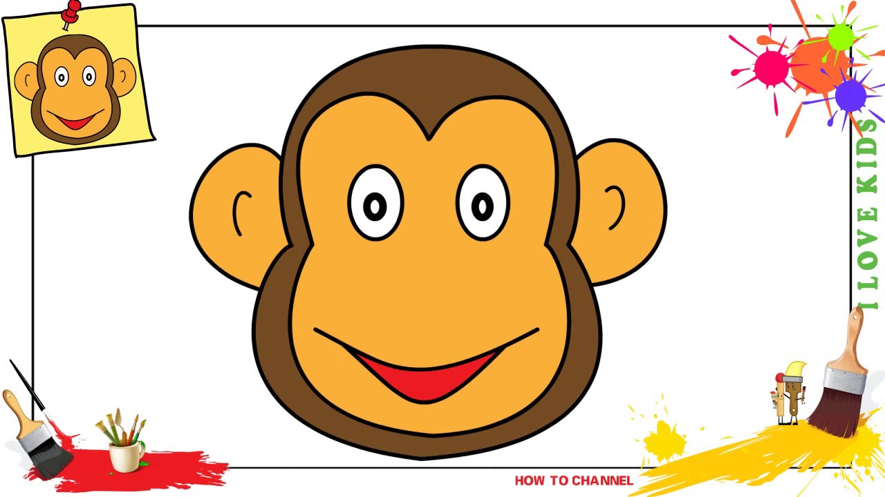 1280x720 How To Draw A Monkey
