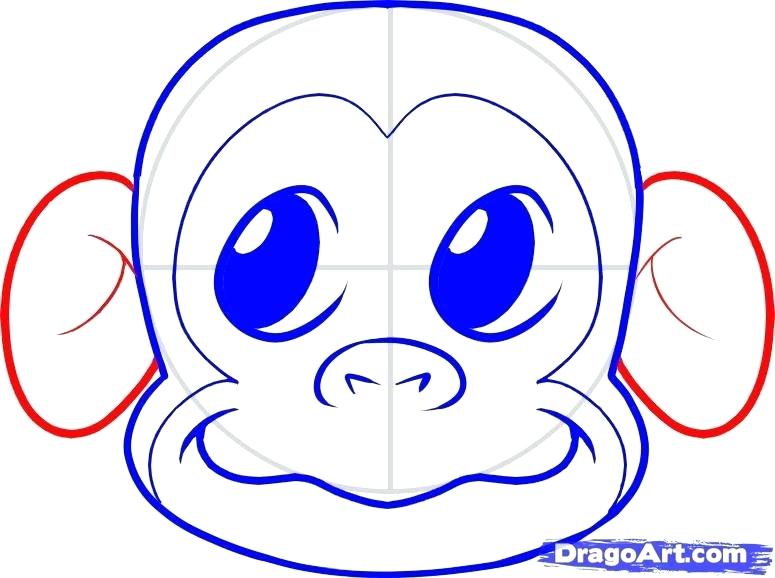 Monkey Drawing Easy | Free download on ClipArtMag