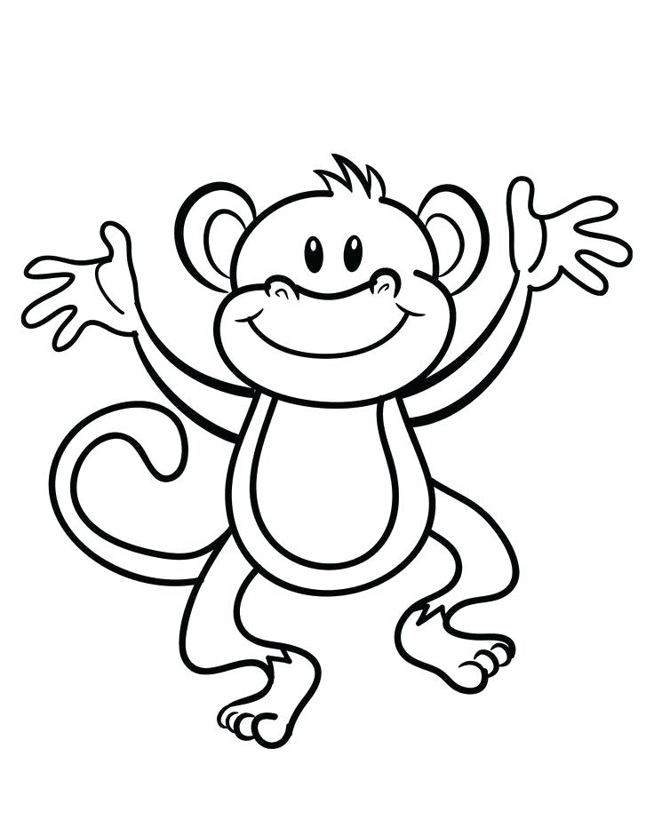 736x932 Picture Of Monkey For Colouring Monkey Coloring Pages For Kids