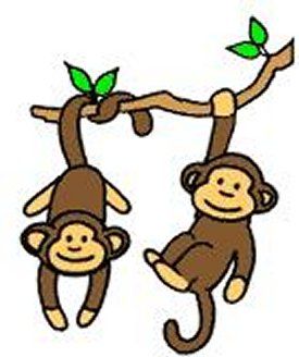 275x328 Swinging Monkey Cartoon