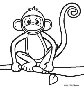 289x300 Coloring Sheet Monkey Free Printable Monkey Coloring Pages