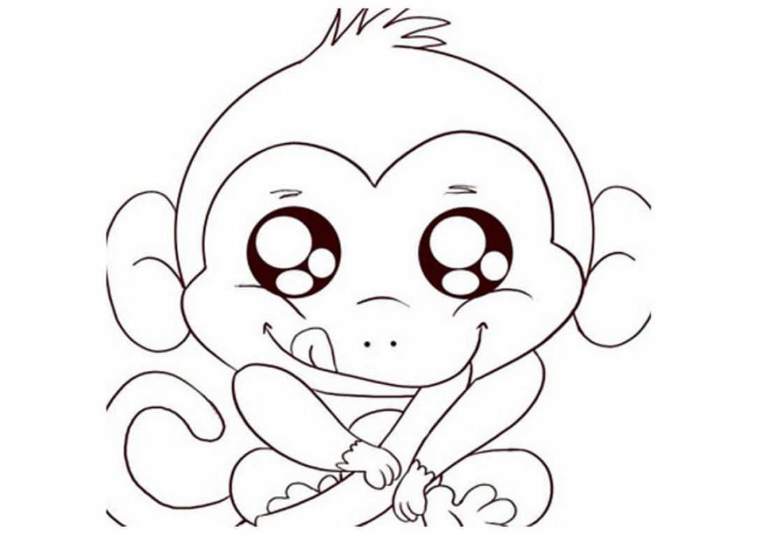 1084x766 Monkey Drawing Cartoon Cute Step