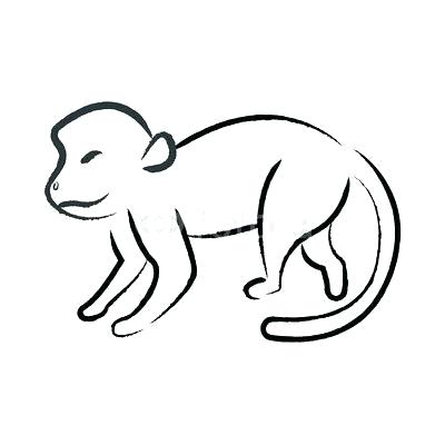 400x400 Monkey Face Outline Monkey Face Step