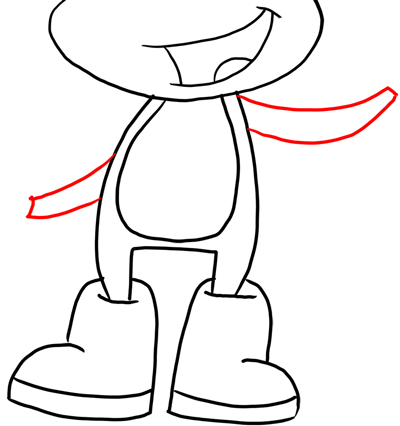 400x426 Step How To Draw Boots The Monkey From Dora The Explorer