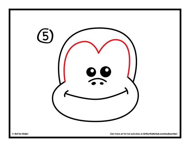 620x479 How To Draw A Monkey